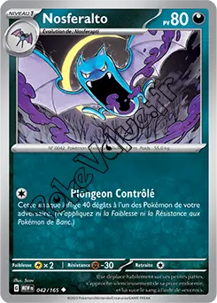 Carte Pokémon Nosferalto  n°042 de la série 151