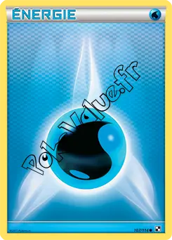 Carte Pokémon Énergie Eau n°107 de la série Noir et Blanc