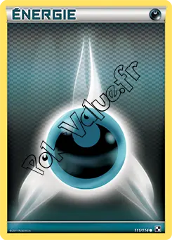 Carte Pokémon Énergie Obscurité n°111 de la série Noir et Blanc