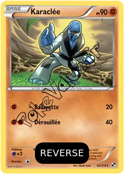 Carte Pokémon Karaclée Reverse n°62 de la série Noir et Blanc