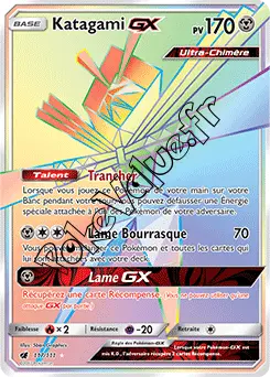 Carte Pokémon Katagami GX  n°117 de la série Invasion Carmin