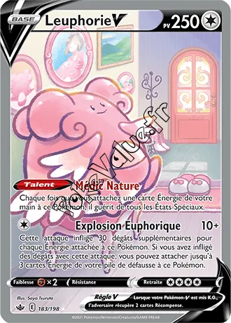 Carte Pokémon Leuphorie V  n°183 de la série Règne de Glace