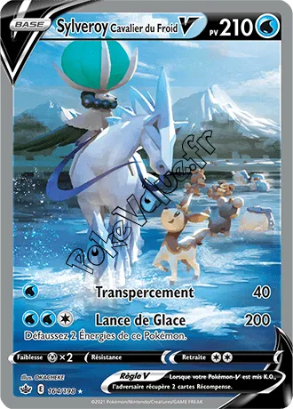 Carte Pokémon Sylveroy Cavalier du Froid V  n°164 de la série Règne de Glace