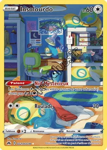 Carte Pokémon Insolourdo  n°GG23 de la série Zénith Suprême