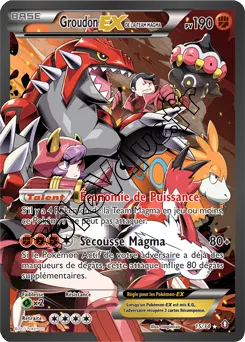 Carte Pokémon Team Magma's Groudon EX  n°15 de la série Double Danger