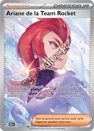 Carte Pokémon Ariane de la Team Rocket n°237 de la série Rivalités Destinées