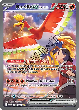 Carte Pokémon Ho-Oh ex de Luth  n°230 de la série Rivalités Destinées