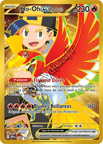 Carte Pokémon Ho-Oh ex de Luth  n°239 de la série Rivalités Destinées