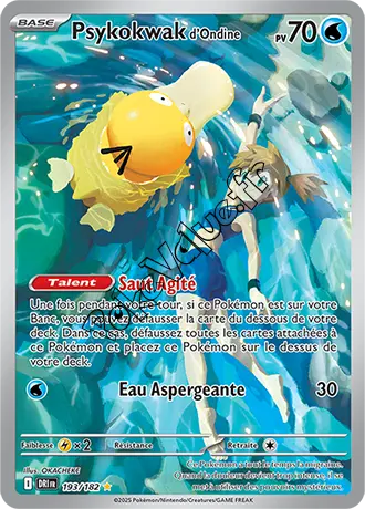 Carte Pokémon Psykokwak de Ondine  n°193 de la série Rivalités Destinées