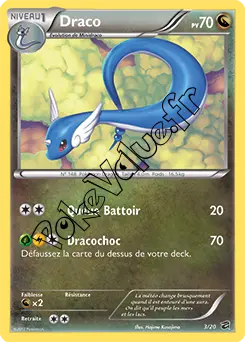 Carte Pokémon Draco n°3 de la série Coffre des Dragons