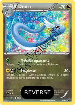 Carte Pokémon Draco Reverse n°4 de la série Coffre des Dragons