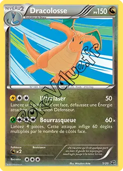 Carte Pokémon Dracolosse n°5 de la série Coffre des Dragons