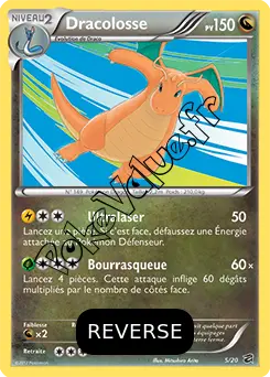 Carte Pokémon Dracolosse Reverse n°5 de la série Coffre des Dragons