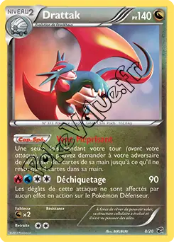 Carte Pokémon Drattak n°8 de la série Coffre des Dragons