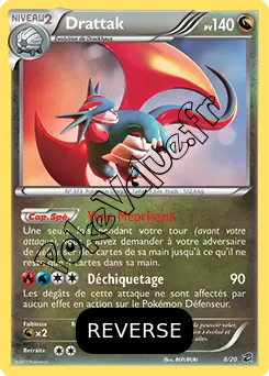 Carte Pokémon Drattak Reverse n°8 de la série Coffre des Dragons