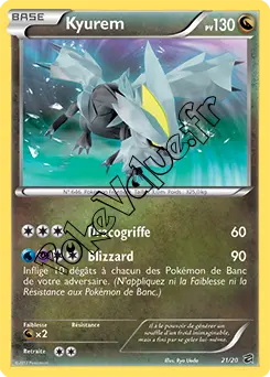 Carte Pokémon Kyurem  n°21 de la série Coffre des Dragons