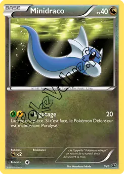 Carte Pokémon Minidraco n°1 de la série Coffre des Dragons