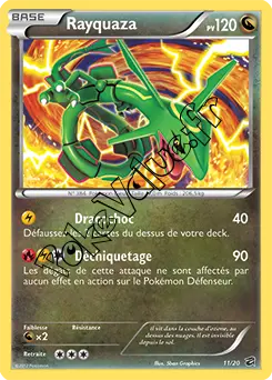 Carte Pokémon Rayquaza  n°11 de la série Coffre des Dragons