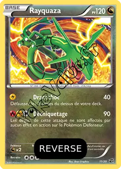 Carte Pokémon Rayquaza  Reverse n°11 de la série Coffre des Dragons