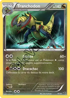 Carte Pokémon Tranchodon n°16 de la série Coffre des Dragons