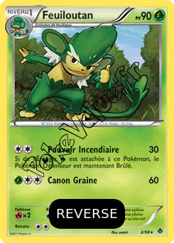 Carte Pokémon Feuiloutan Reverse n°2 de la série Pouvoirs Émergents