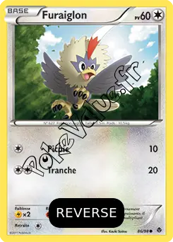 Carte Pokémon Furaiglon Reverse n°86 de la série Pouvoirs Émergents