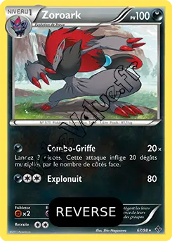Carte Pokémon Zoroark  Reverse n°67 de la série Pouvoirs Émergents