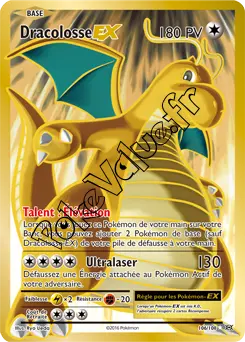 Carte Pokémon Dragonite EX  n°106 de la série Évolutions
