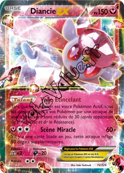 Carte Pokémon Diancie EX  n°72 de la série Impact des destins