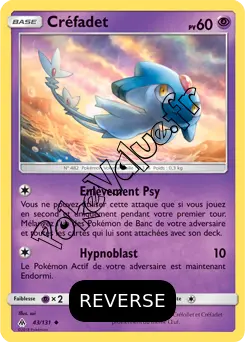 Carte Pokémon Créfadet Reverse n°43 de la série Lumière Interdite