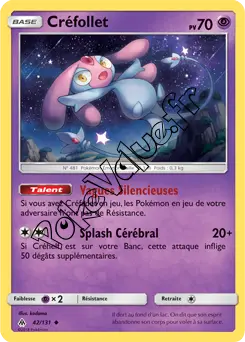 Carte Pokémon Créfollet n°42 de la série Lumière Interdite