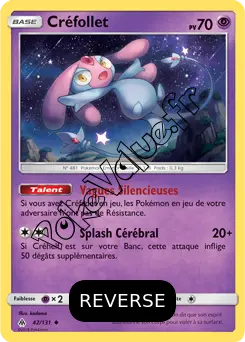 Carte Pokémon Créfollet Reverse n°42 de la série Lumière Interdite