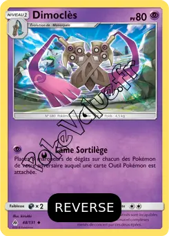 Carte Pokémon Dimoclès Reverse n°48 de la série Lumière Interdite