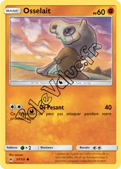 Carte Pokémon Osselait  n°57 de la série Lumière Interdite