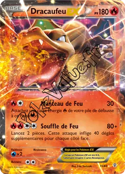 Carte Pokémon Charizard EX  n°11 de la série Générations