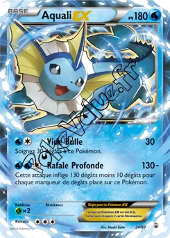 Carte Pokémon Vaporeon EX  n°24 de la série Générations