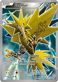 Carte Pokémon Zapdos  n°29 de la série Générations