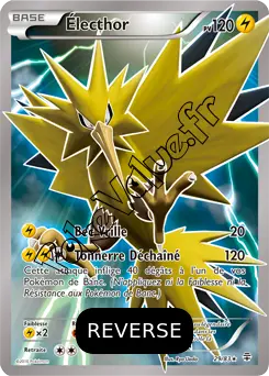 Carte Pokémon Zapdos  Reverse n°29 de la série Générations