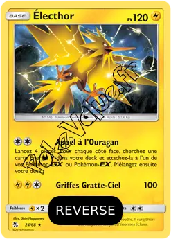 Carte Pokémon Électhor Reverse n°24 de la série Destinées Occultes