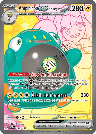 Carte Pokémon Ampibidou ex de Mashynn  n°172 de la série Aventures Ensemble