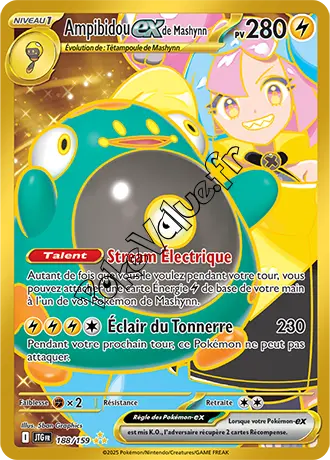 Carte Pokémon Ampibidou ex de Mashynn  n°188 de la série Aventures Ensemble