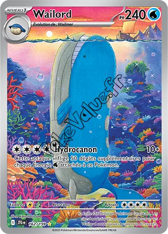 Carte Pokémon Wailord  n°162 de la série Aventures Ensemble