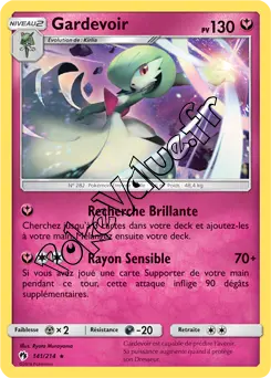 Carte Pokémon Gardevoir  n°141 de la série Tonnerre Perdu
