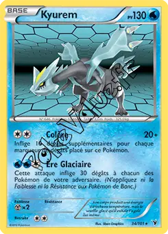 Carte Pokémon Kyurem  n°34 de la série Nobles Victoires