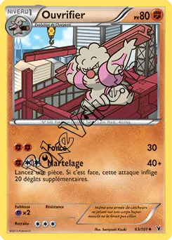 Carte Pokémon Ouvrifier n°63 de la série Nobles Victoires