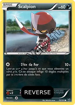 Carte Pokémon Scalpion Reverse n°75 de la série Nobles Victoires
