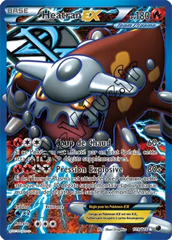 Carte Pokémon Heatran EX  n°109 de la série Glaciation Plasma
