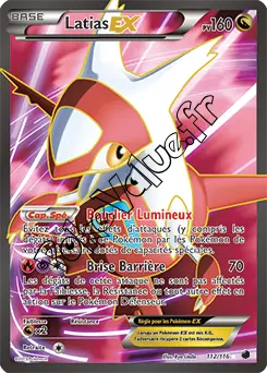 Carte Pokémon Latias EX  n°112 de la série Glaciation Plasma