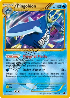 Carte Pokémon Pingoléon n°117 de la série Glaciation Plasma