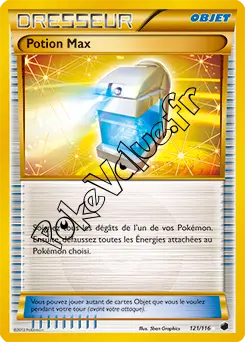 Carte Pokémon Potion Max n°121 de la série Glaciation Plasma